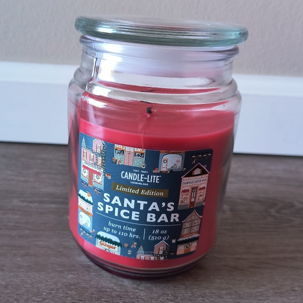 Santa's Spice Bar Limited Edition Candle-Lite 18 Oz Candle Up To 110 Hours